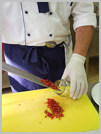 Mézes-konyakos chili karikák Zsámbék Szakiskola szakács